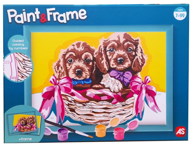 PAINT   FRAME: ADORABLE PUPPIES