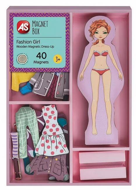 MAGNET BOX: FASHION GIRL DRESS UP 40 MAGNETS