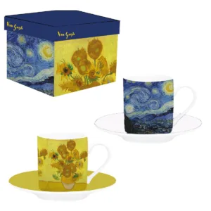 ΣΕΤ 2 ΚΟΥΠΕΣ ESPRESSO VAN GOGH ΣΕ ΚΟΥΤΙ ΔΩΡΟΥ 90 ml 5 cm