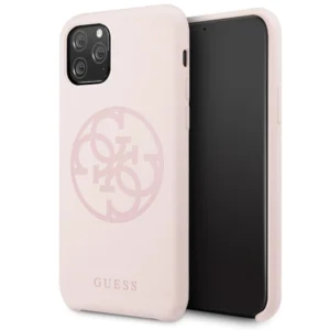 Guess GUHCN58LS4GLP iPhone 11 Pro light pink/light pink hard case Silicone 4G Tone On Tone