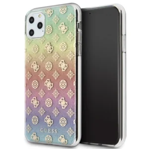 Guess GUHCN65PEOML iPhone 11 Pro Max multicolor hard case Iridescent 4G Peony