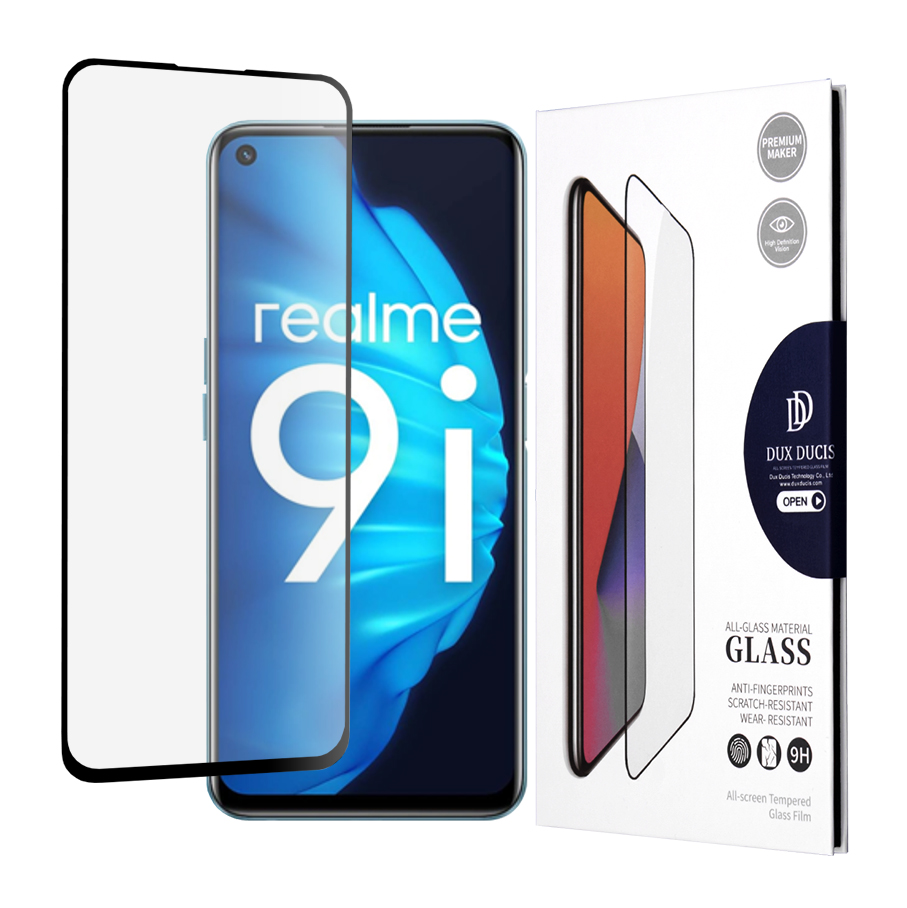 Dux Ducis - Tempered Glass - Realme 9i / 9 5G / 9 Pro / 8i / Narzo 50 / Oppo A76 / A96 / OnePlus Nord CE 2 Lite 5G - Black