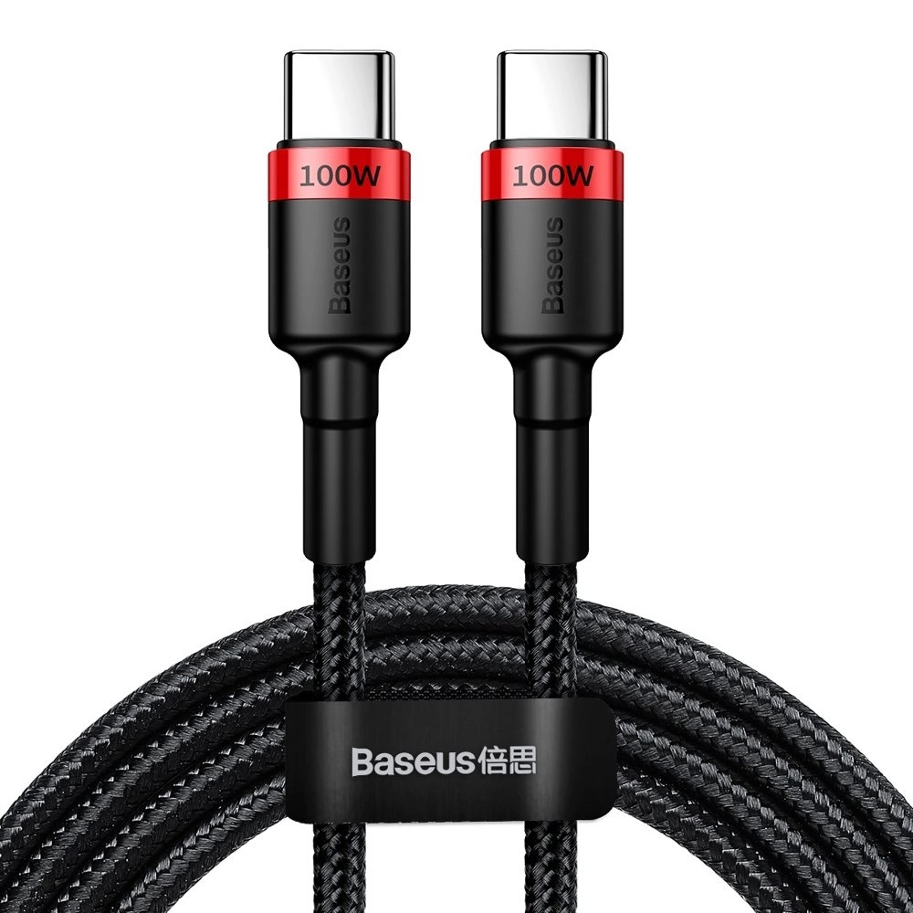 Baseus CATKLF-AL91 USB-C - USB-C PD QC cable 100W 5A 480Mb/s 2m - black and red