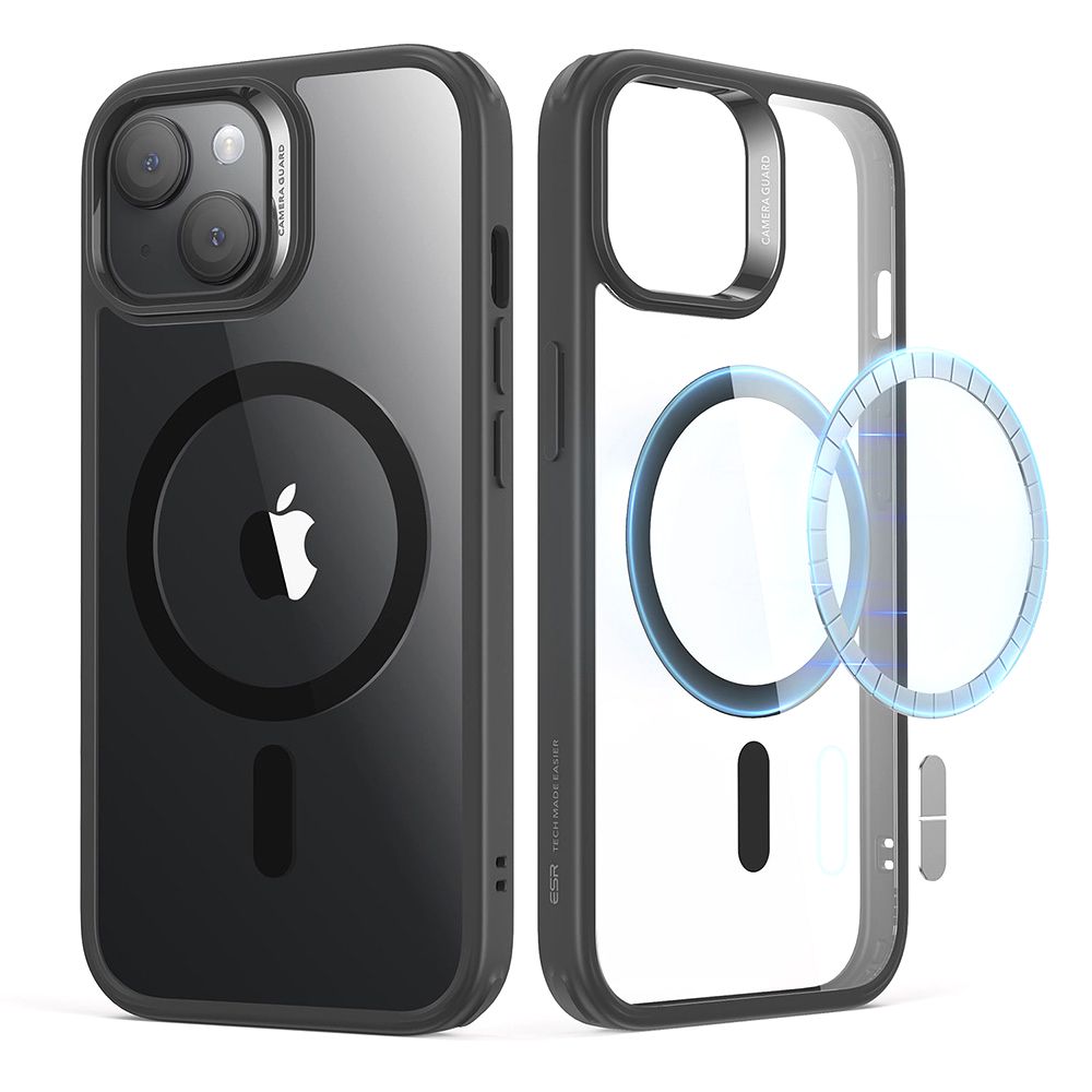 ESR - Classic Hybrid HaloLock - iPhone 15 Plus - Clear Black