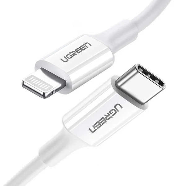 Ugreen US171 Lightning - USB-C MFi PD cable 20W 480Mb/s 1m - white