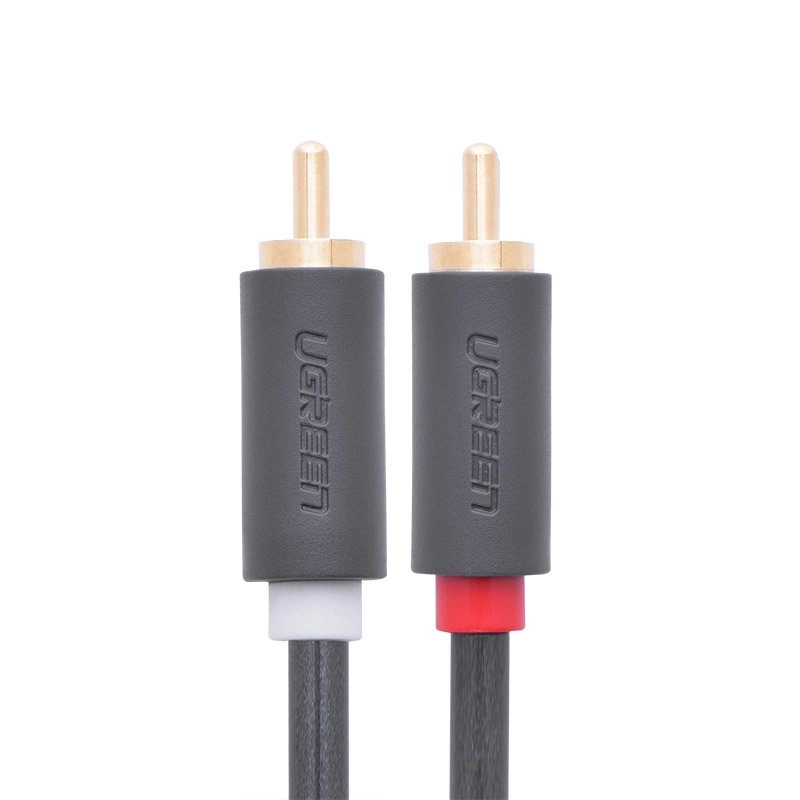 Ugreen AV104 10520 audio cable 2RCA (male) / 2RCA (male) 5m - gray