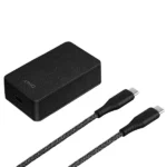 Uniq Versa Slim LITHOS Collective USB-C PD 18W wall charger + USB-C / USB-C cable - black