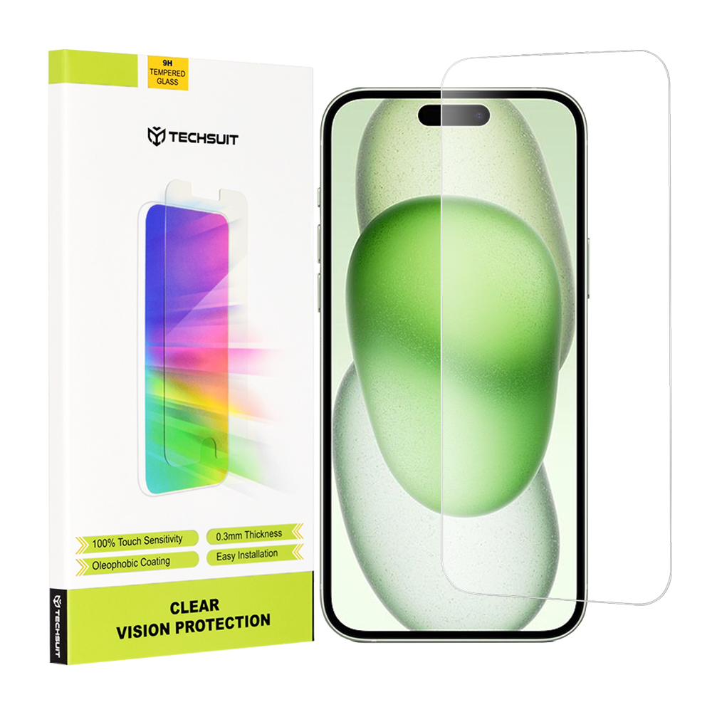 Techsuit - Clear Vision Glass - iPhone 15 Plus / iPhone 15 Pro Max / iPhone 16 Plus - Transparent