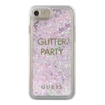 Guess GUHCP7GLUQPU iPhone 6/7/8 /SE 2020 / SE 2022 purple/purple hard case Liquid Glitter Party