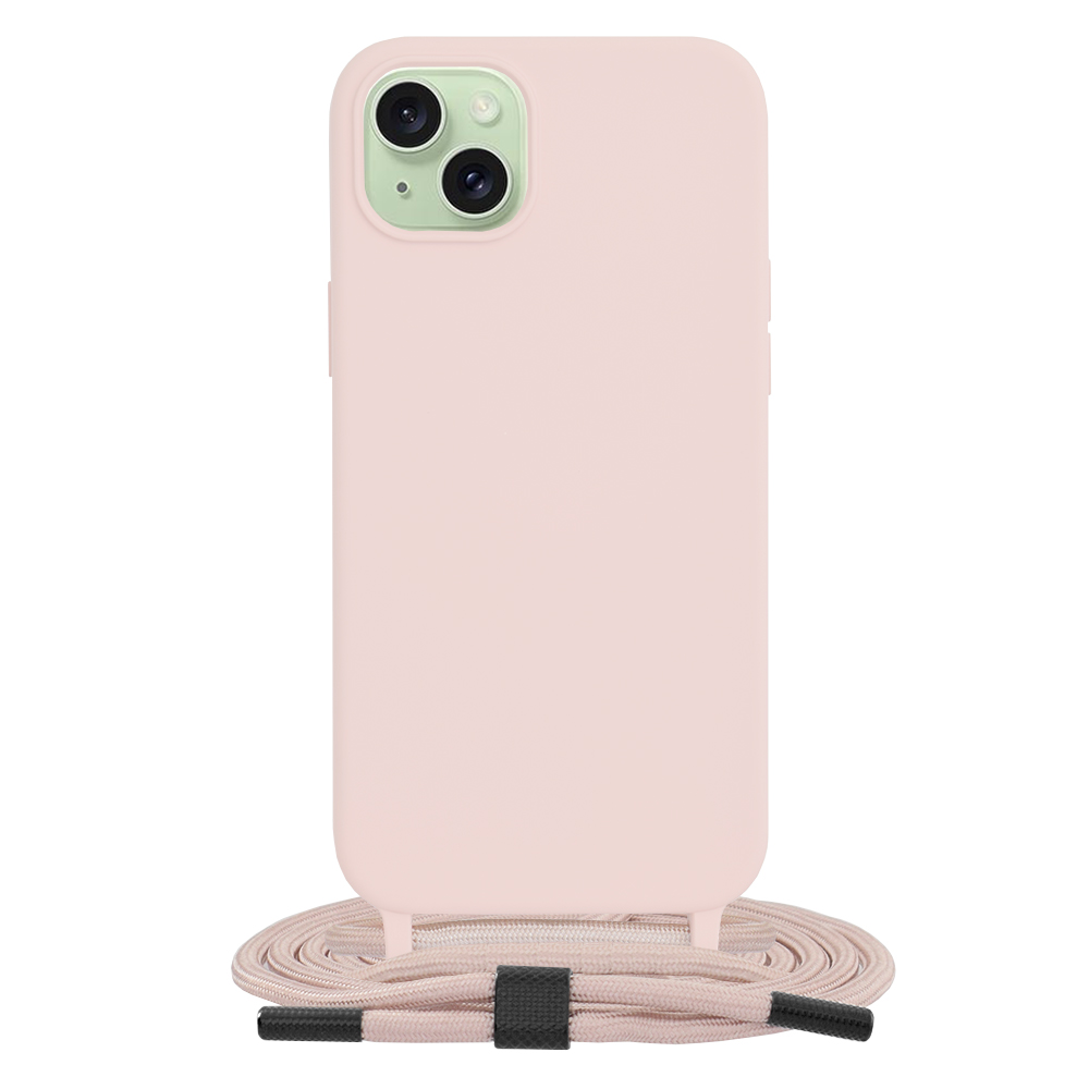 Techsuit - Crossbody Lanyard - iPhone 15 Plus - Pink