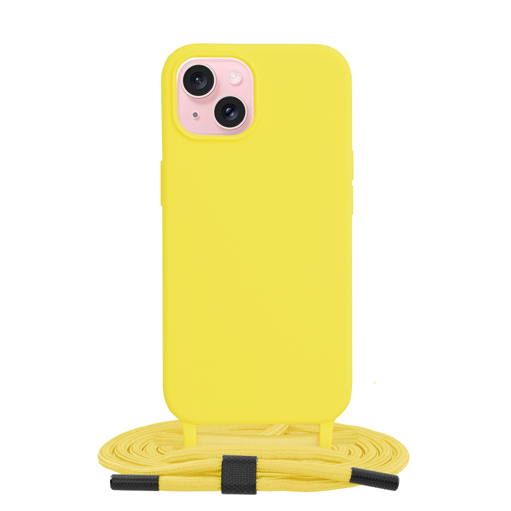 Techsuit - Crossbody Lanyard - iPhone 15 - Yellow