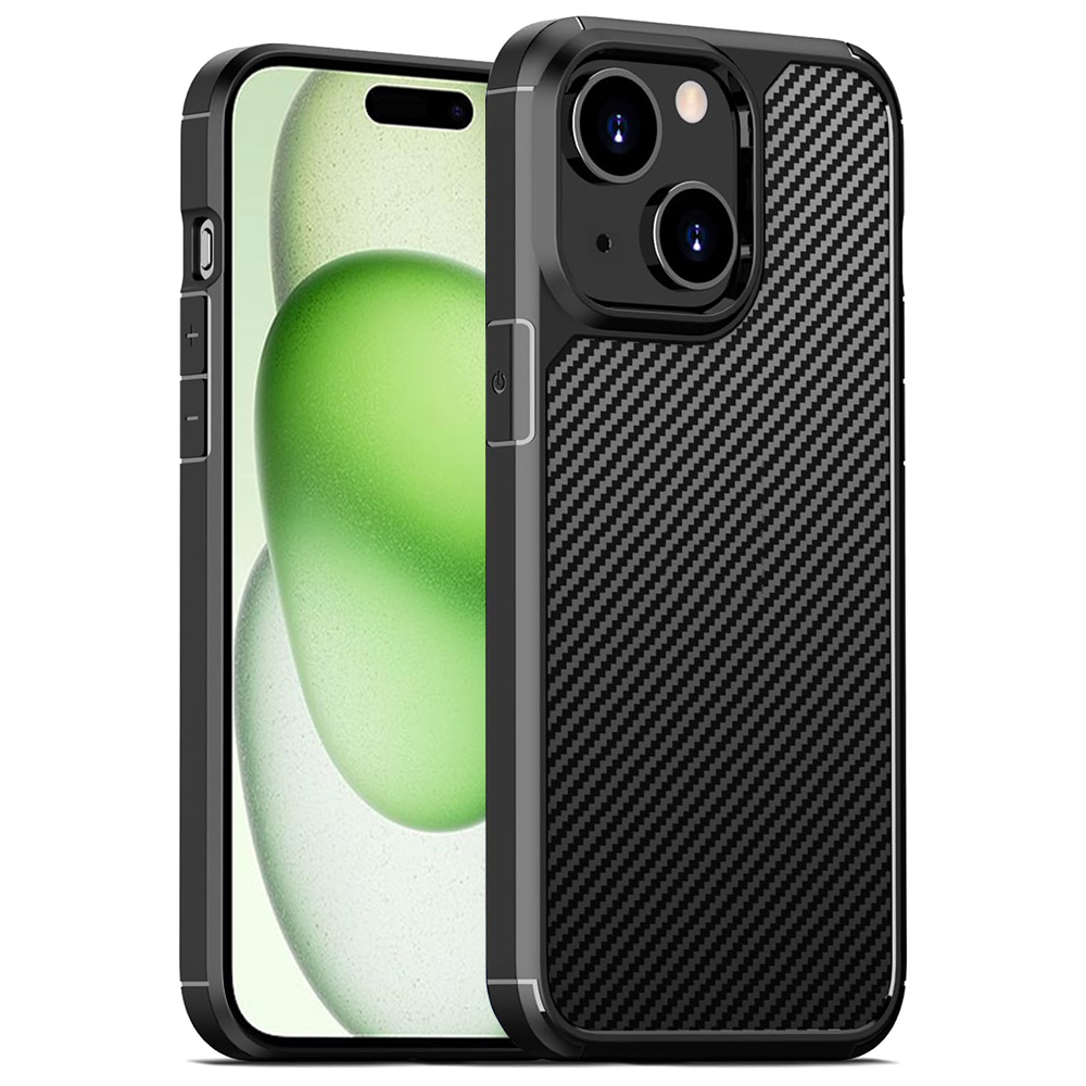 Techsuit - CarbonFuse - iPhone 15 - Black