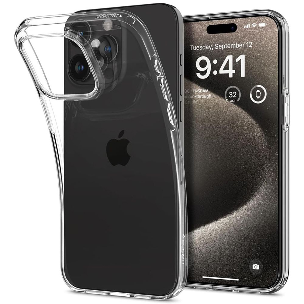 Spigen - Liquid Crystal - iPhone 15 Pro Max - Clear