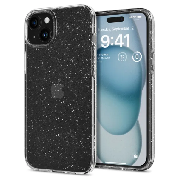 Spigen - Liquid Crystal Glitter - iPhone 15 - Crystal Quartz