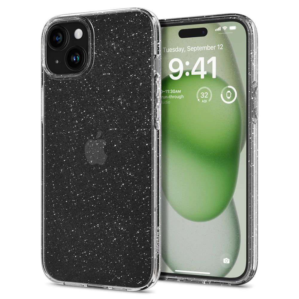 Spigen - Liquid Crystal Glitter - iPhone 15 Plus - Crystal Quartz