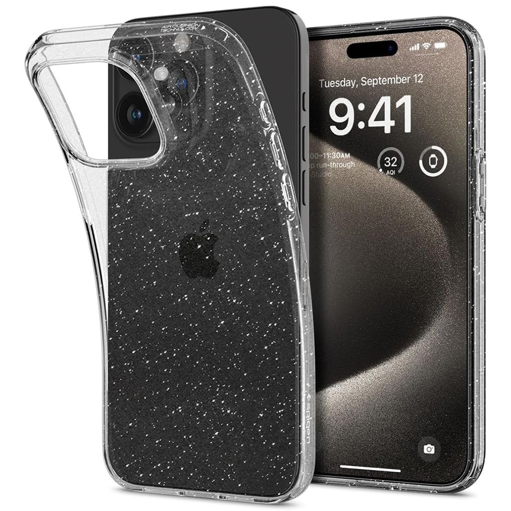 Spigen - Liquid Crystal Glitter - iPhone 15 Pro Max - Crystal Quartz