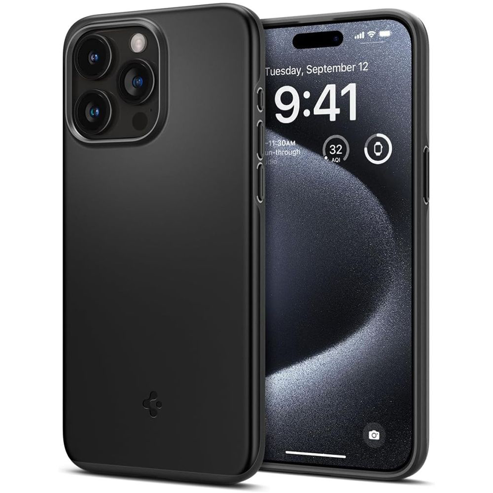 Spigen - Thin Fit - iPhone 15 Pro - Black