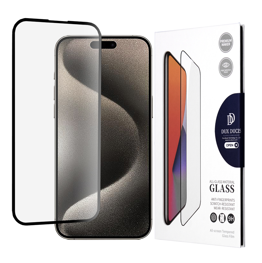 Dux Ducis - Tempered Glass - iPhone 15 Pro Max - Black