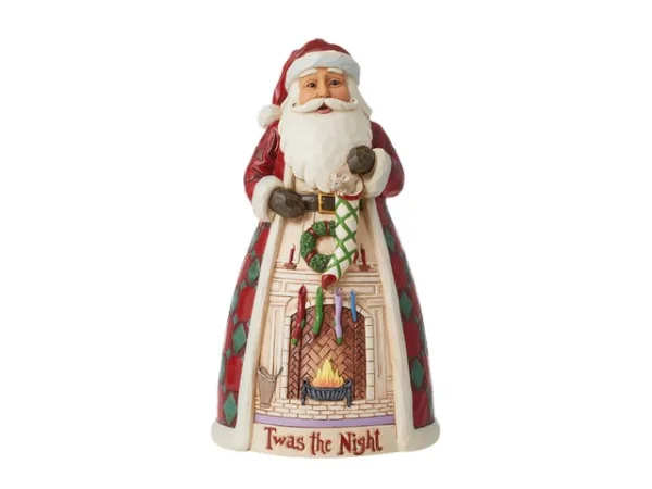 Twas the Night Before Christmas Santa with Stocking 24 cm