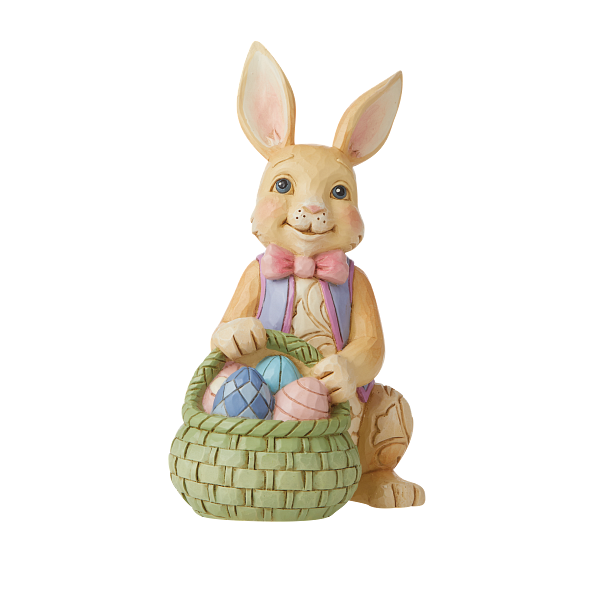 Bunny with Easter Basket Mini Figurine 10 cm