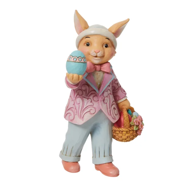 Pint Sized Bunny with Egg Figurine 13 cm