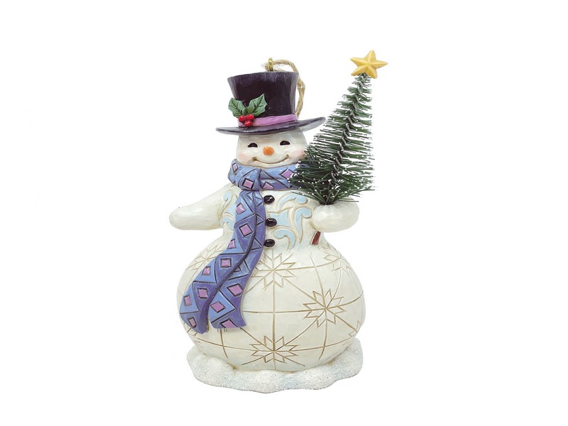 Snowman with Sisal Tree Hanging Ormanent 12 cm