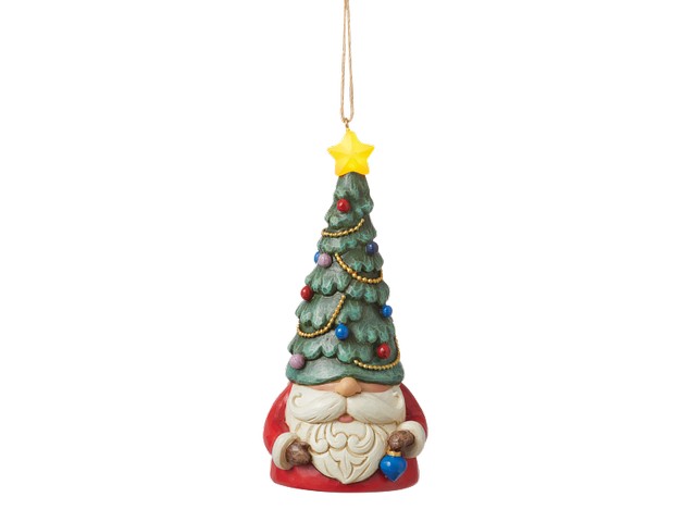 Gnome with LED Christmas Tree Hat Hanging Ornament 13 cm