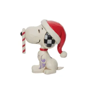 Snoopy with Candy Cane Mini Figurine 7 cm