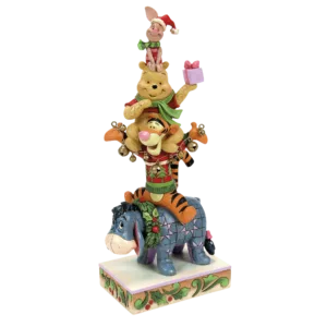 Friendships & Festivities (Stacked Pooh & Friends Christmas Figurine) 25 cm