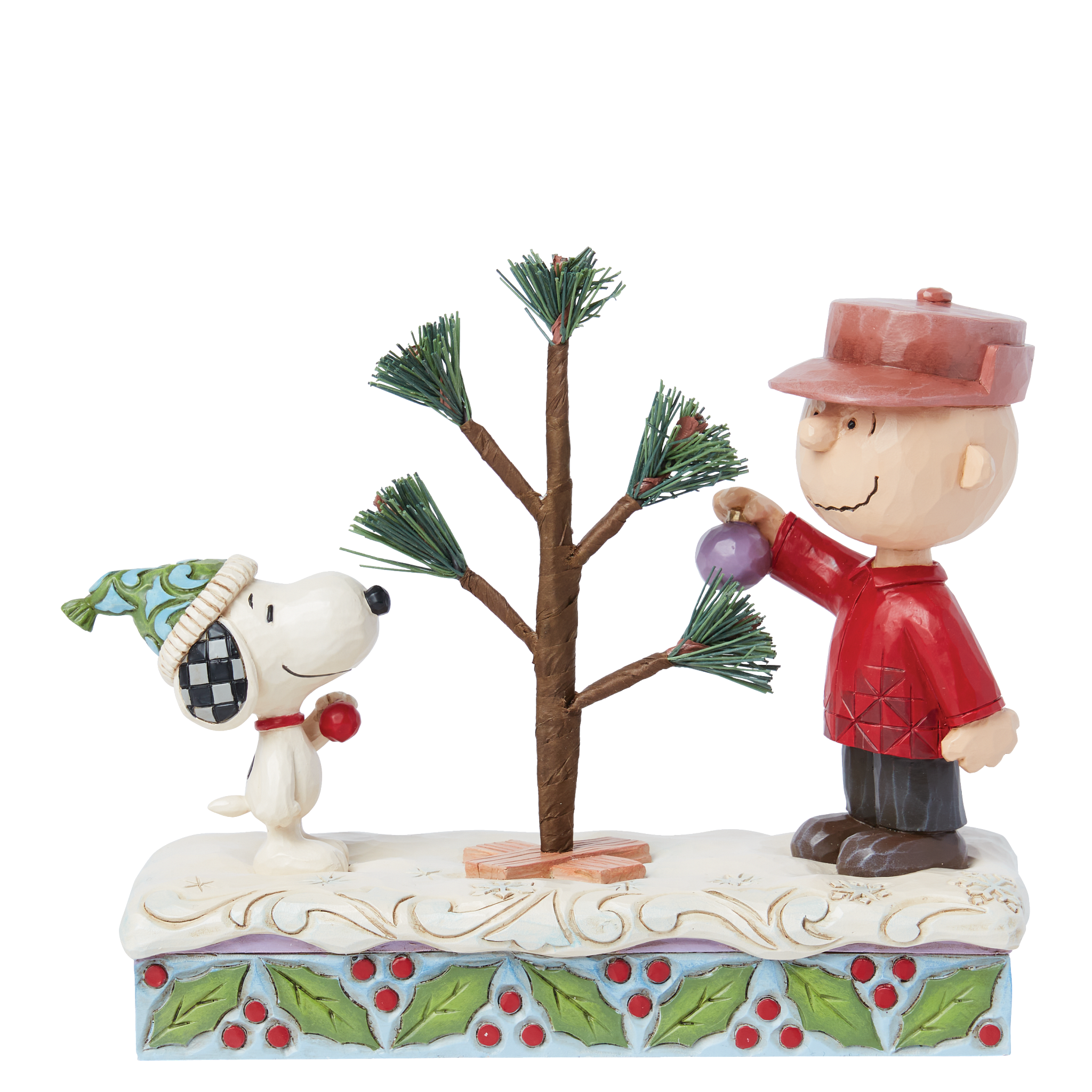 Snoopy & Charlie Brown with Tree 14 cm