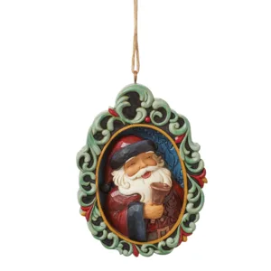 Holiday Manor Santa Hanging Ornament 11 cm