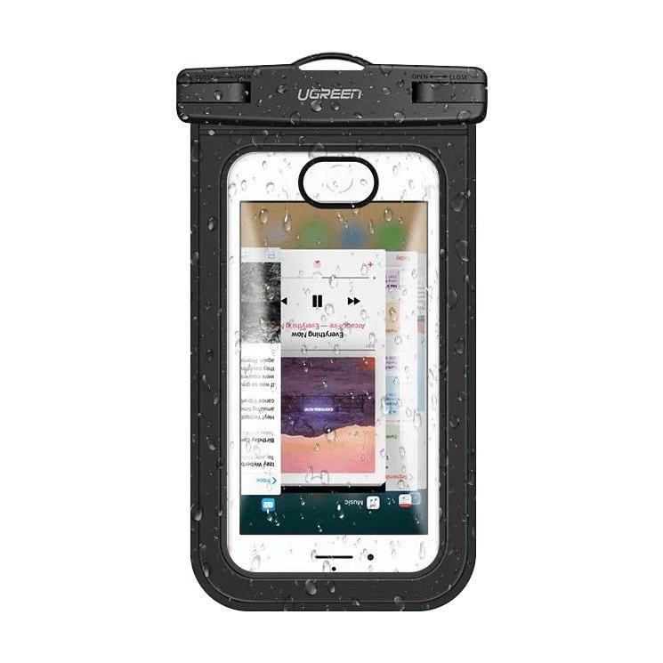 Ugreen LP186 50919 case waterproof IPX8 for 4-6.5" smartphone - black