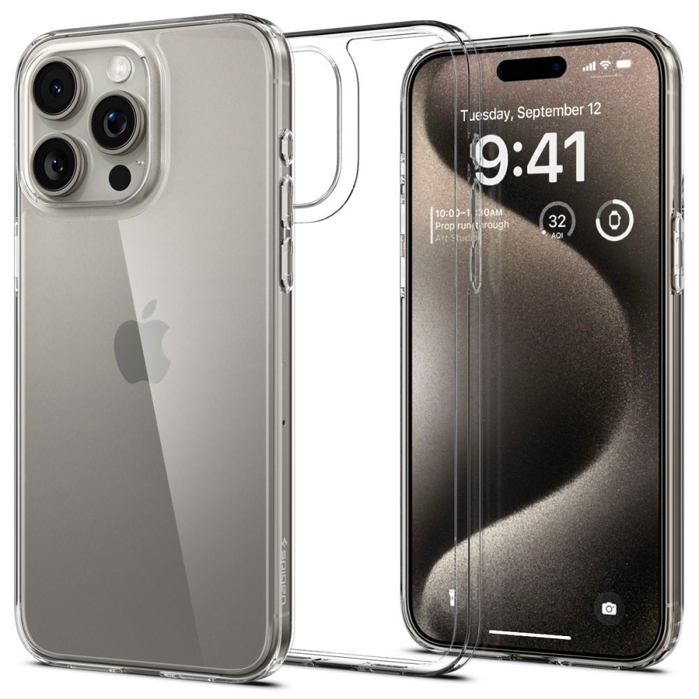 Spigen - Air Skin Hybrid - iPhone 15 Pro Max - Crystal Clear