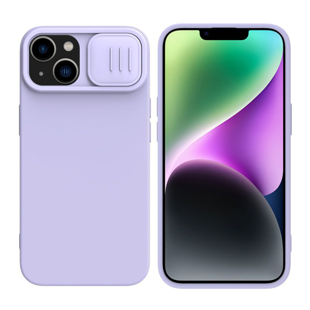 Nillkin - CamShield Silky MagSafe Silicone - iPhone 15 Plus - Misty Purple