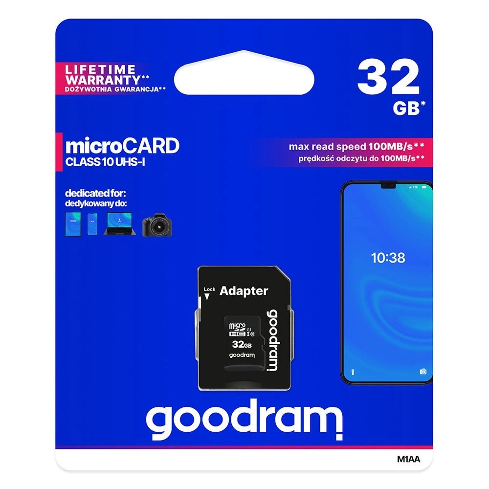 Goodram Microcard 32 GB micro SD HC UHS-I class 10 memory card