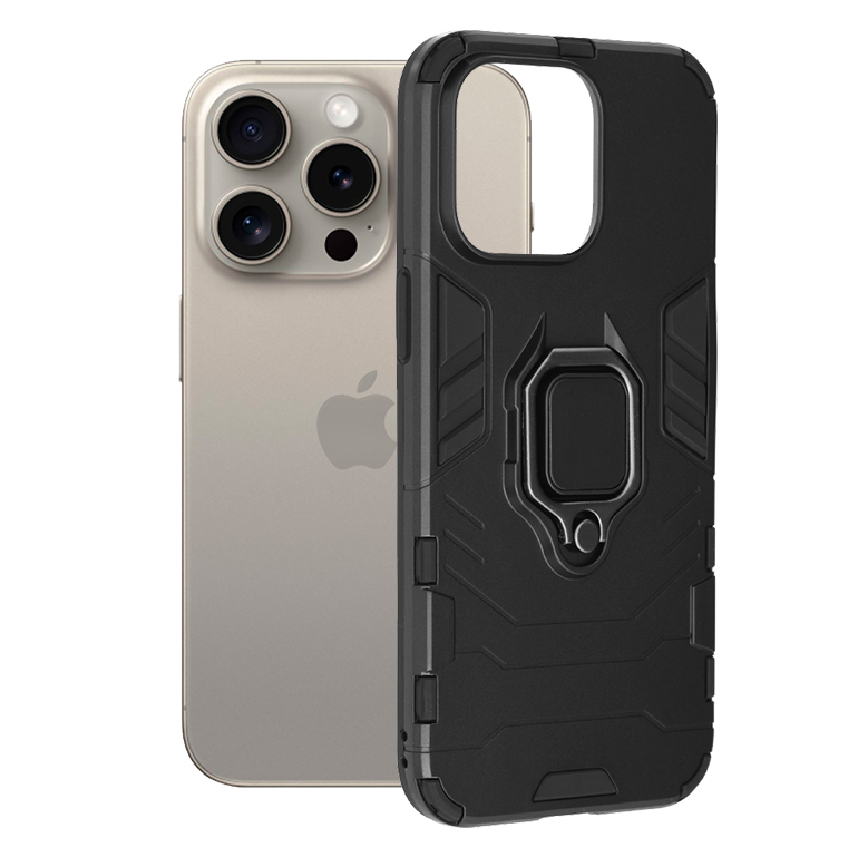 Techsuit - Silicone Shield - iPhone 15 Pro Max - Black