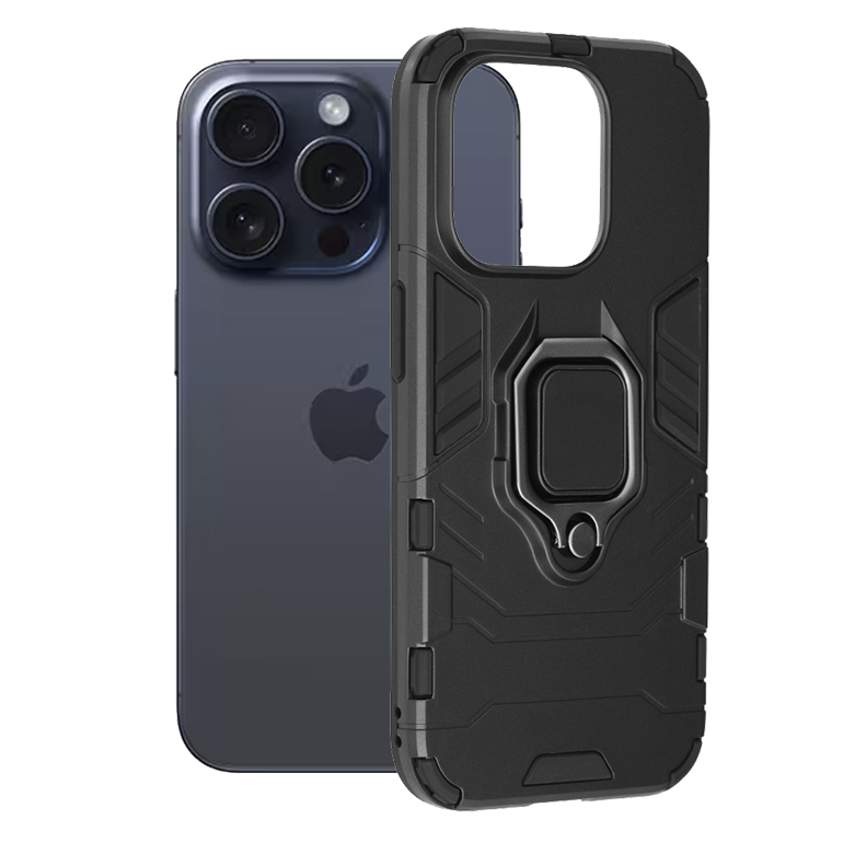 Techsuit - Silicone Shield - iPhone 15 Pro - Black