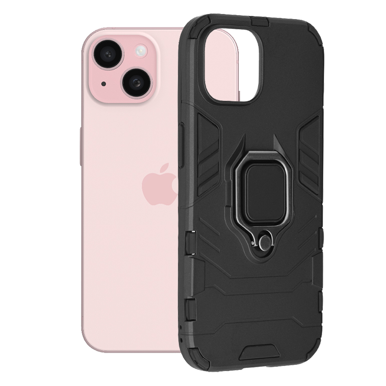 Techsuit - Silicone Shield - iPhone 15 - Black