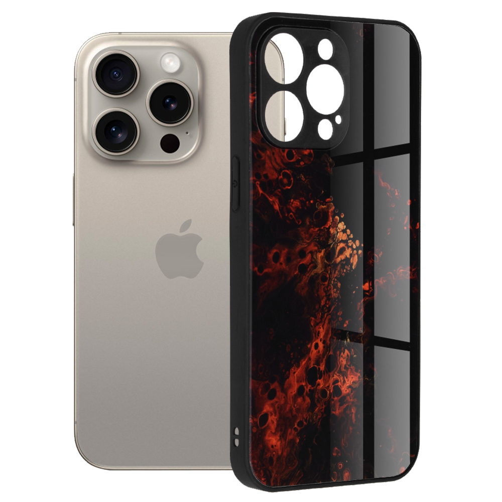 Techsuit - Glaze Series - iPhone 15 Pro Max - Red Nebula