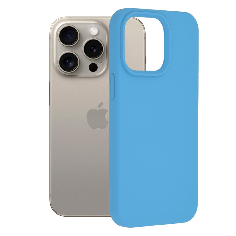 Techsuit - Soft Edge Silicone - iPhone 15 Pro Max - Denim Blue