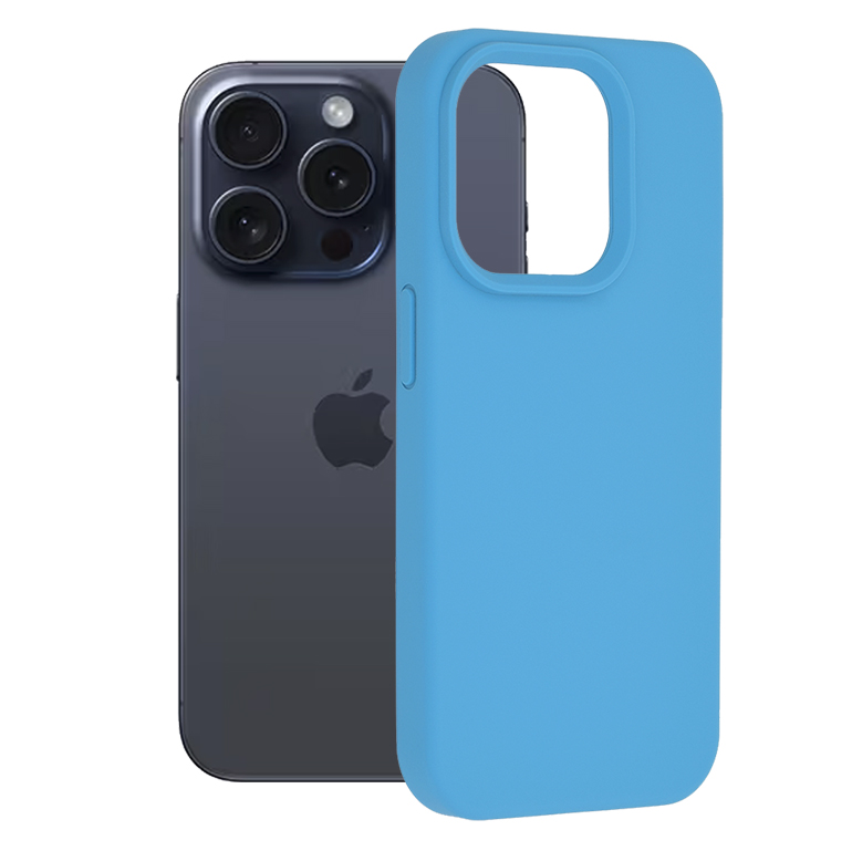 Techsuit - Soft Edge Silicone - iPhone 15 Pro - Denim Blue