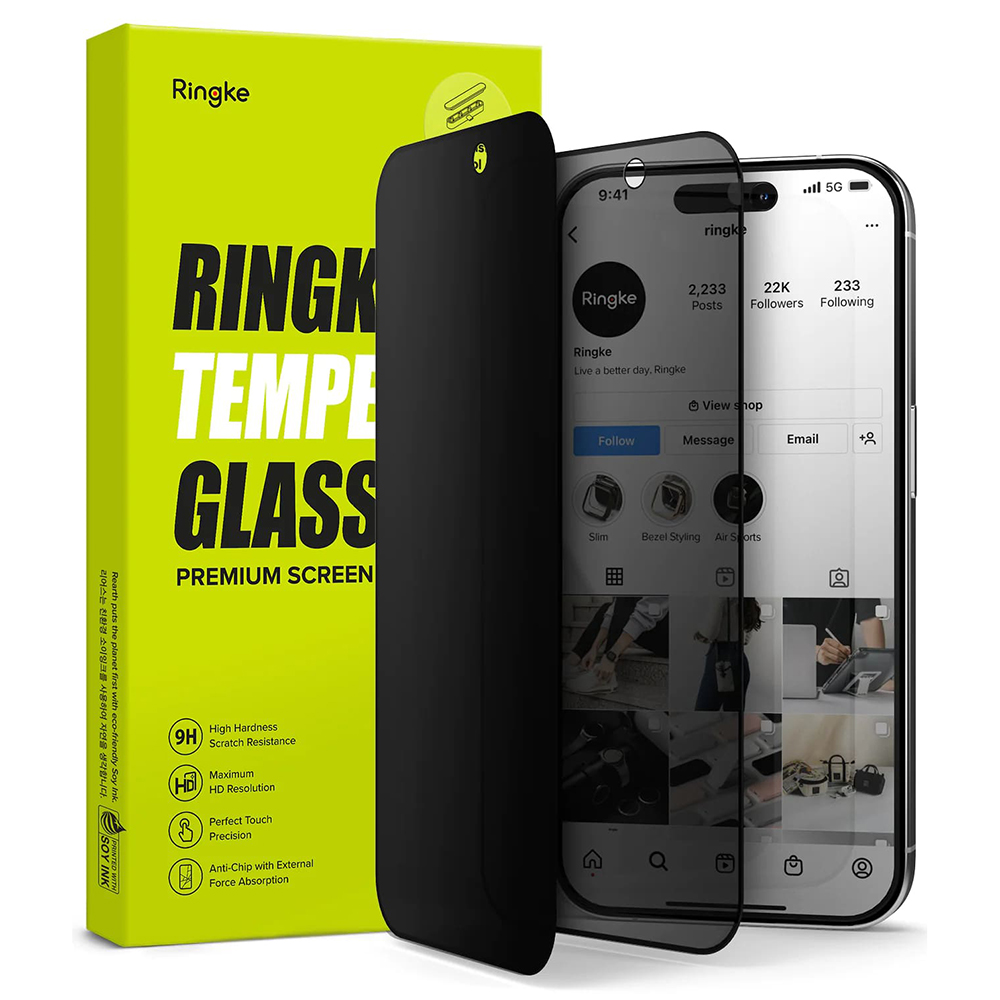 Ringke - Tempered Glass - iPhone 15 Pro - Privacy