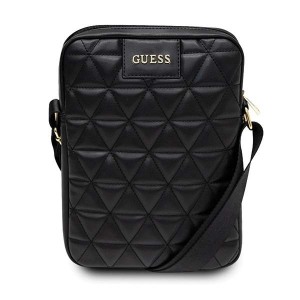 Guess Torba GUTB10QLBK 10" czarna/black Quilted Tablet Bag