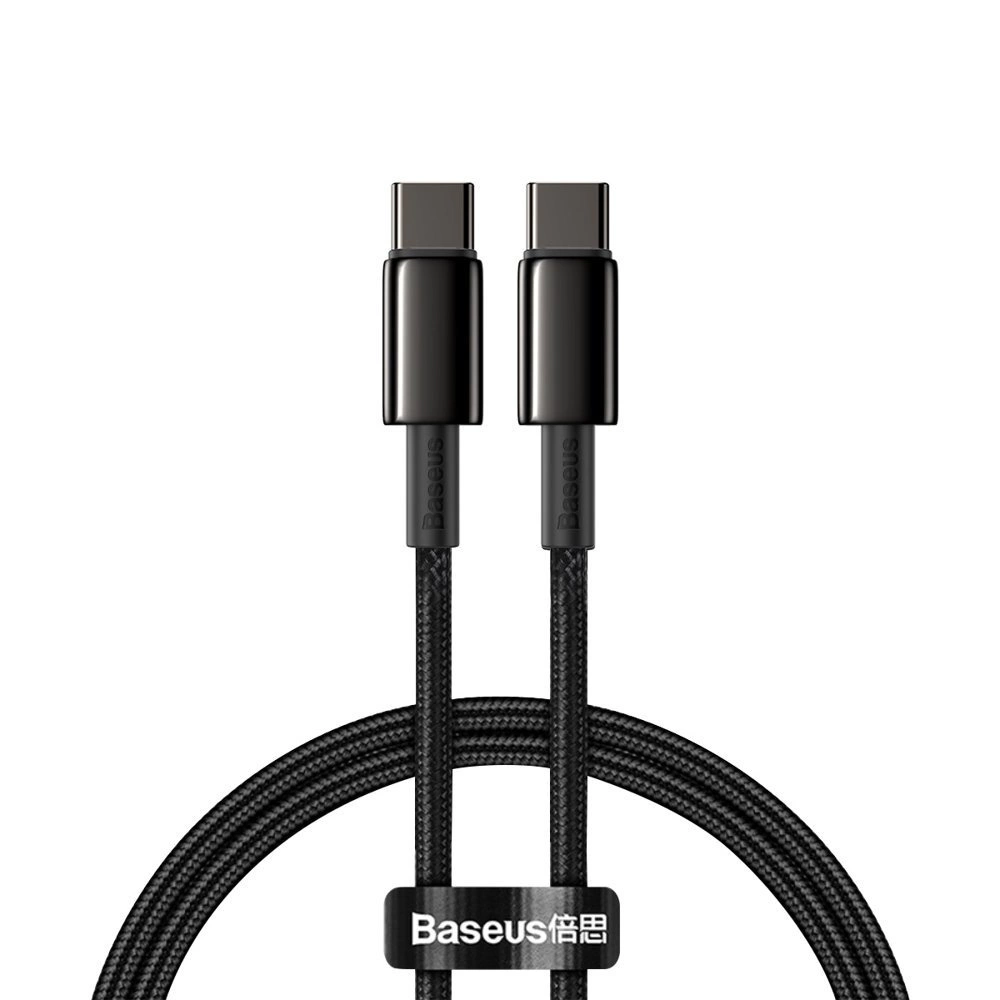 Baseus CATWJ-01 USB-C - USB-C PD QC cable 100W 5A 1m - black