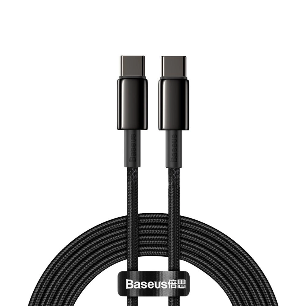 Baseus CATWJ-A01 USB-C - USB-C PD QC cable 100W 5A 480Mb/s 2m - black