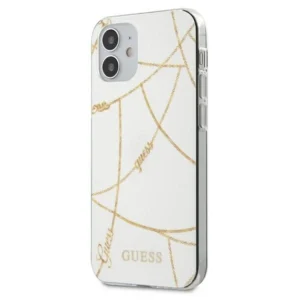 Guess GUHCP12SPCUCHWH iPhone 12 mini 5.4" white/white hardcase Gold Chain Collection