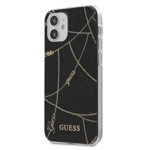 Guess GUHCP12SPCUCHBK iPhone 12 mini 5.4" black/black hardcase Gold Chain Collection