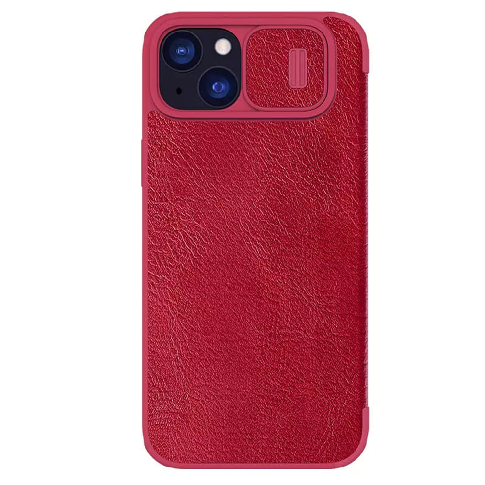 Nillkin - Qin Leather Case - iPhone 15 Plus - Red