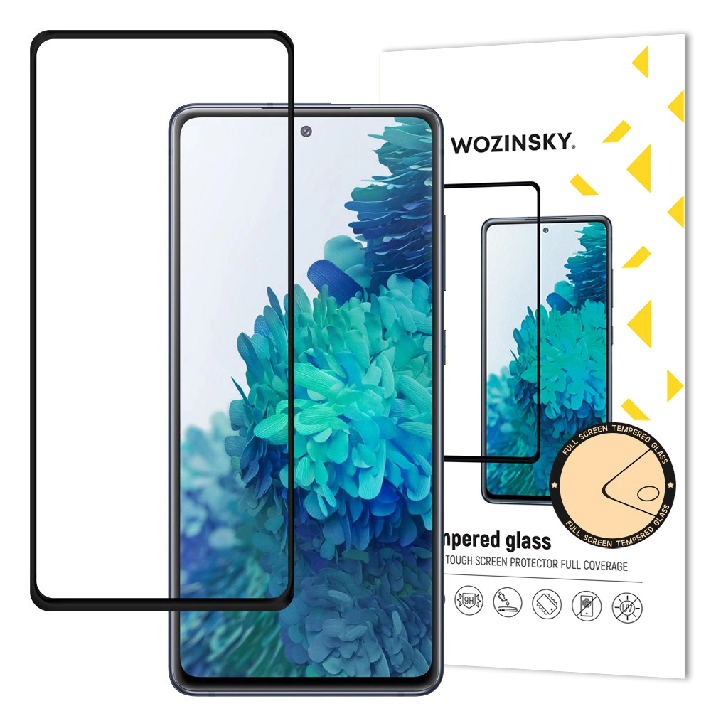 Wozinsky Tempered Glass Full Glue Super Tough Screen Protector Full Coveraged with Frame Case Friendly for Samsung Galaxy S20 FE black