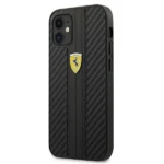 Ferrari FESNECHCP12SBK iPhone 12 mini 5.4" black/black hardcase On Track PU Carbon